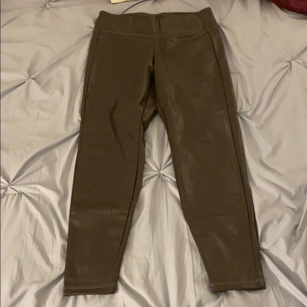 Athleta Faux Leather Leggings size M